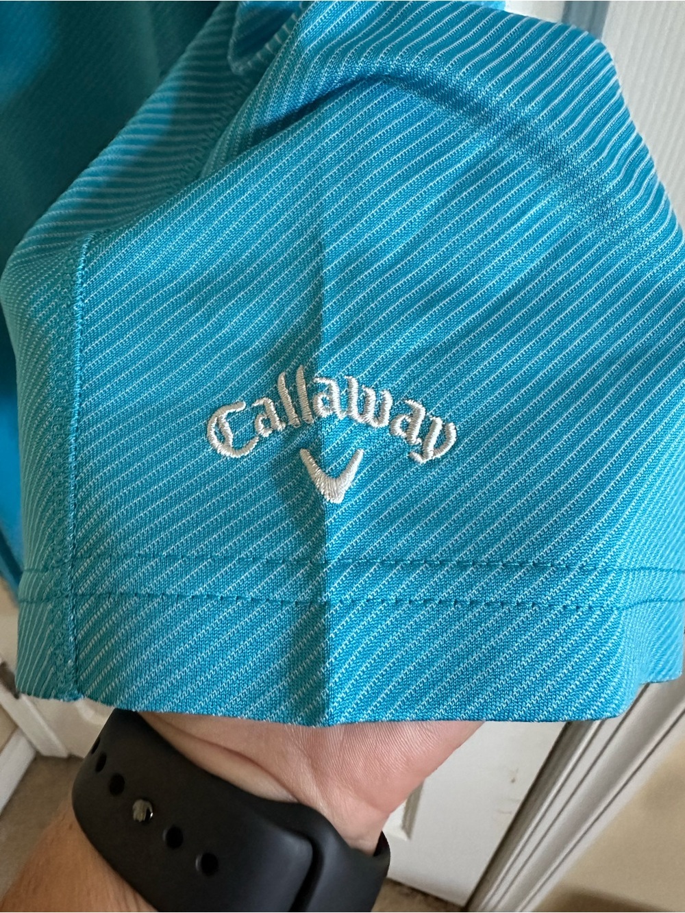 NWT Callaway Opti Dri Men’s Performance Polo Big & Tall 5XLT Teal Blue Golf - Picture 4 of 5